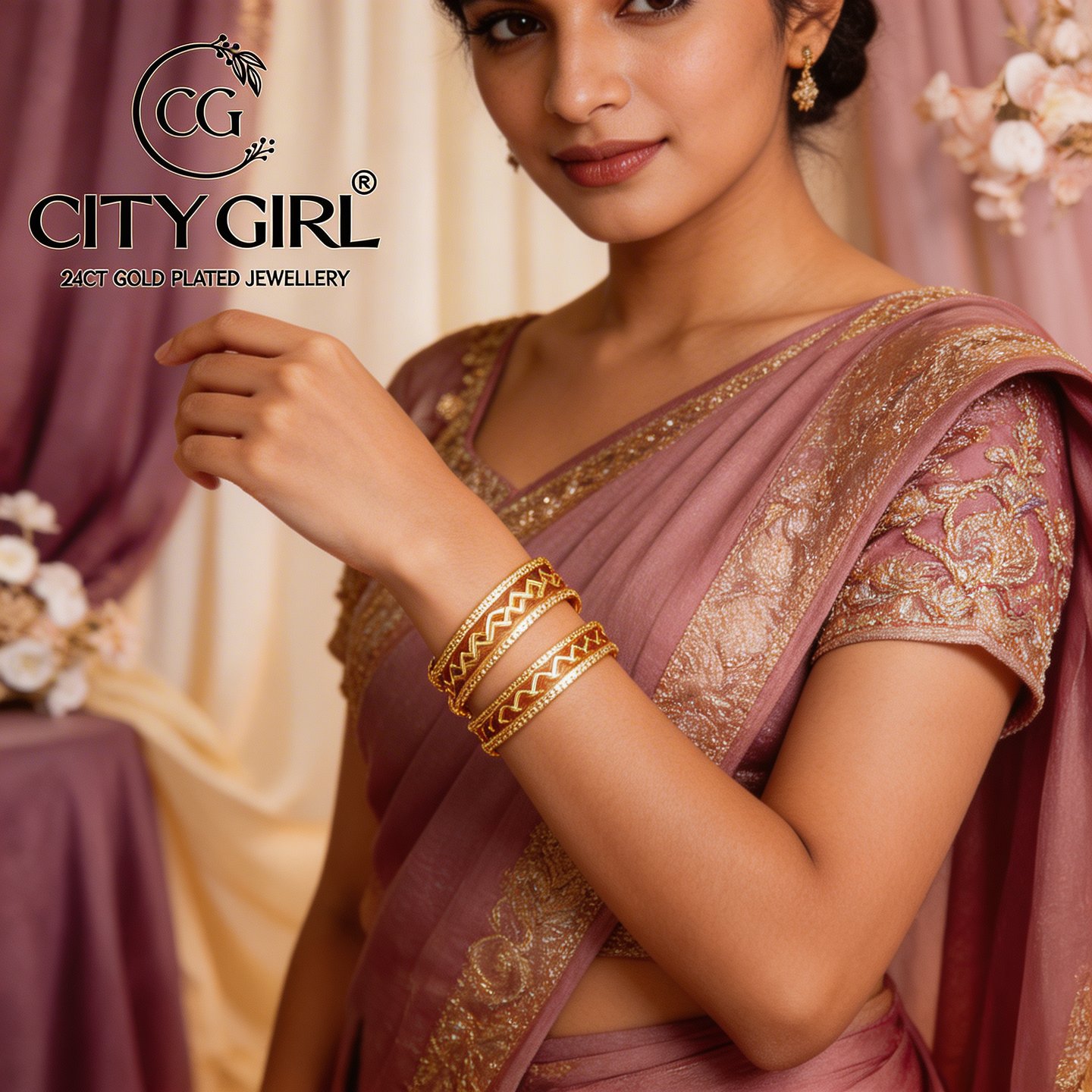 goldcoveringbangles.com - City Girl Jewellery - Kangans for Women - 18K Gold-Plated Bangles   