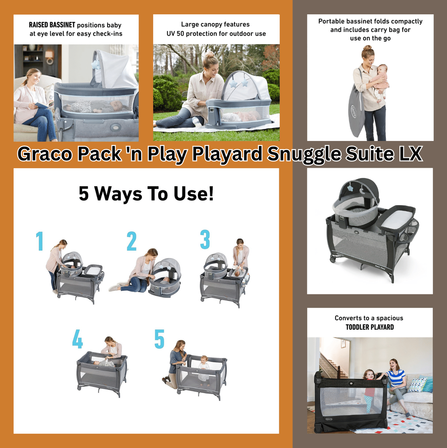a baby's playard with a baby in it