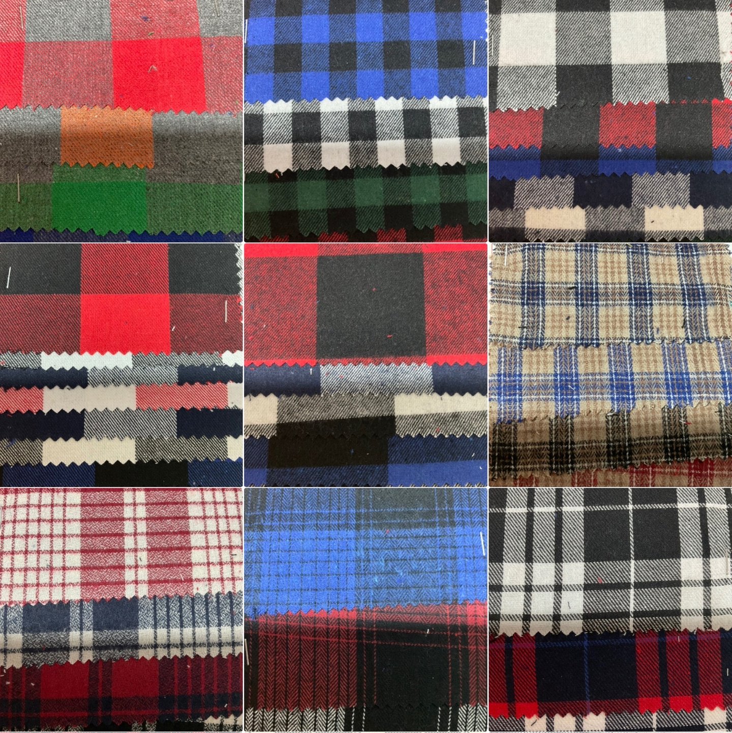 plaid woven fabric sample