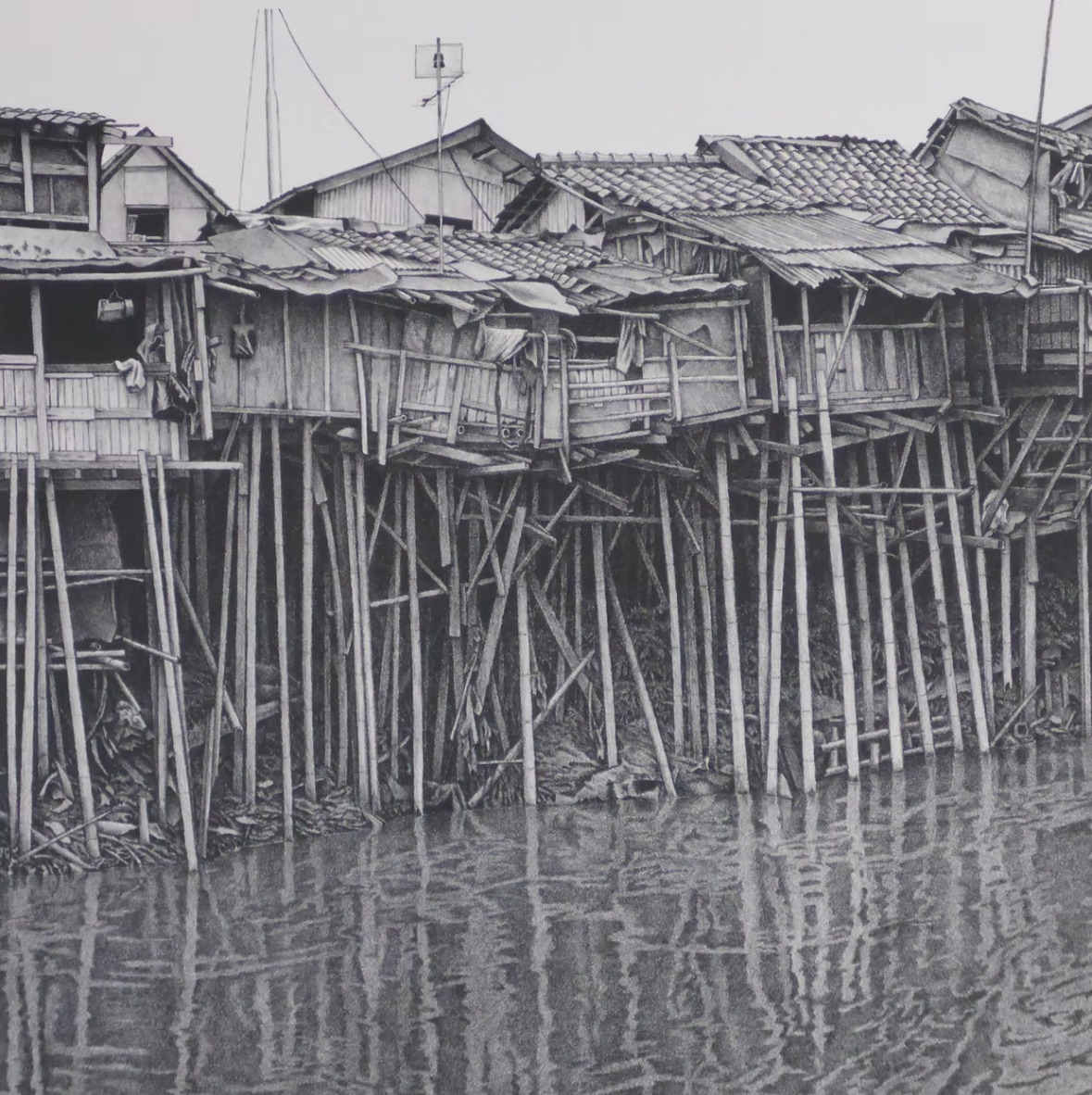 Kampung Melayu, Litograph ©Ken Pattern