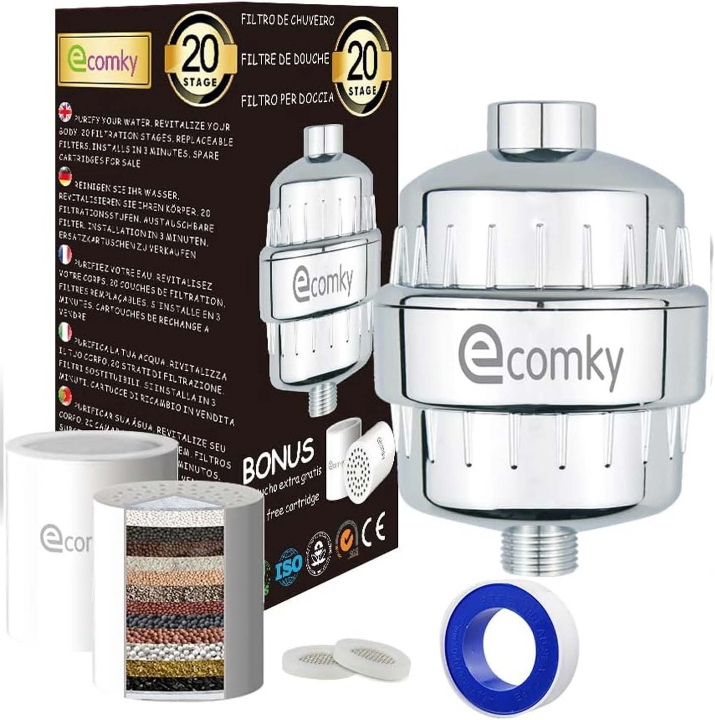 Ecomky Filtro Ducha 20 Etapas