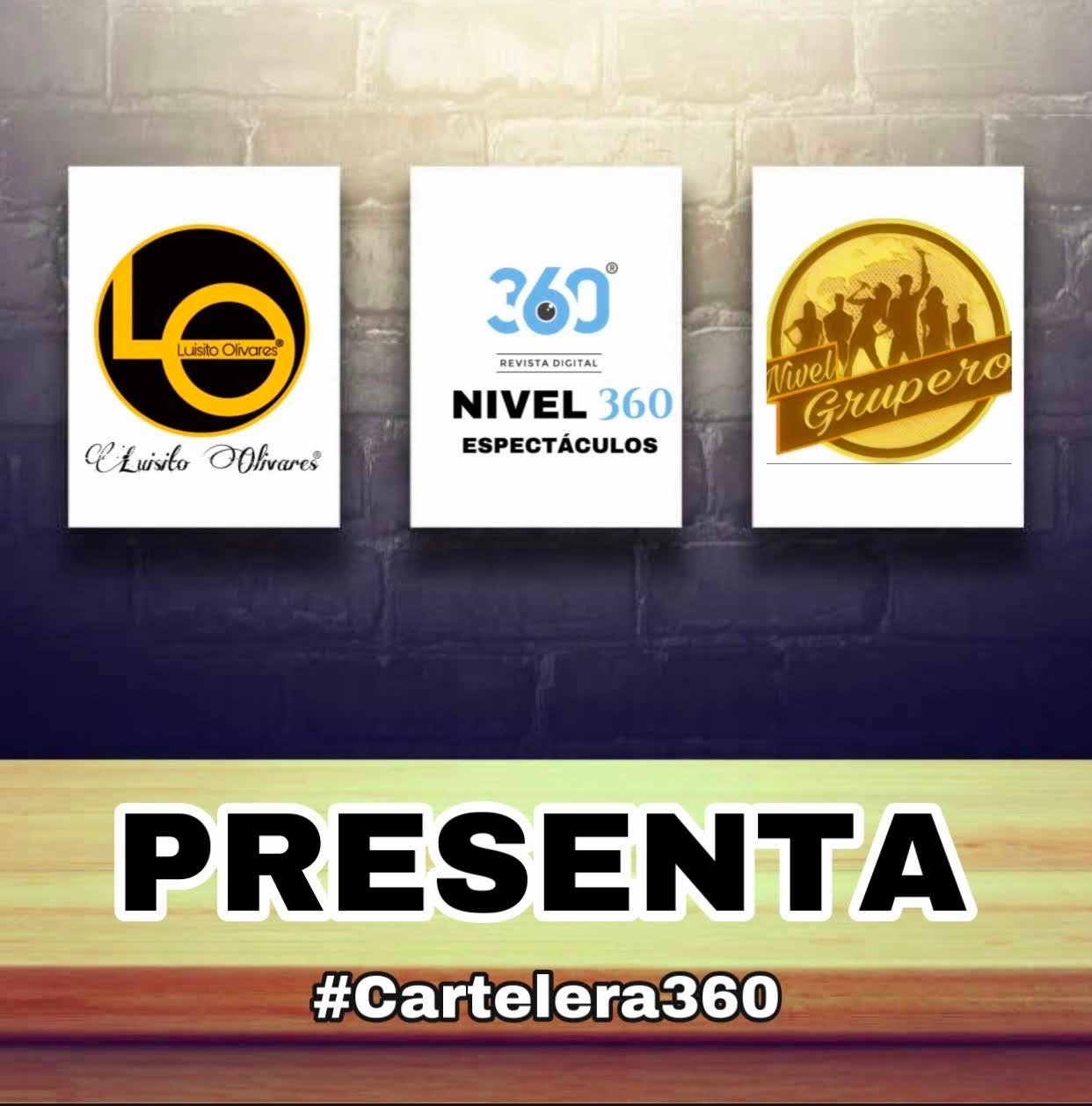 a group of three different logos on a wooden table