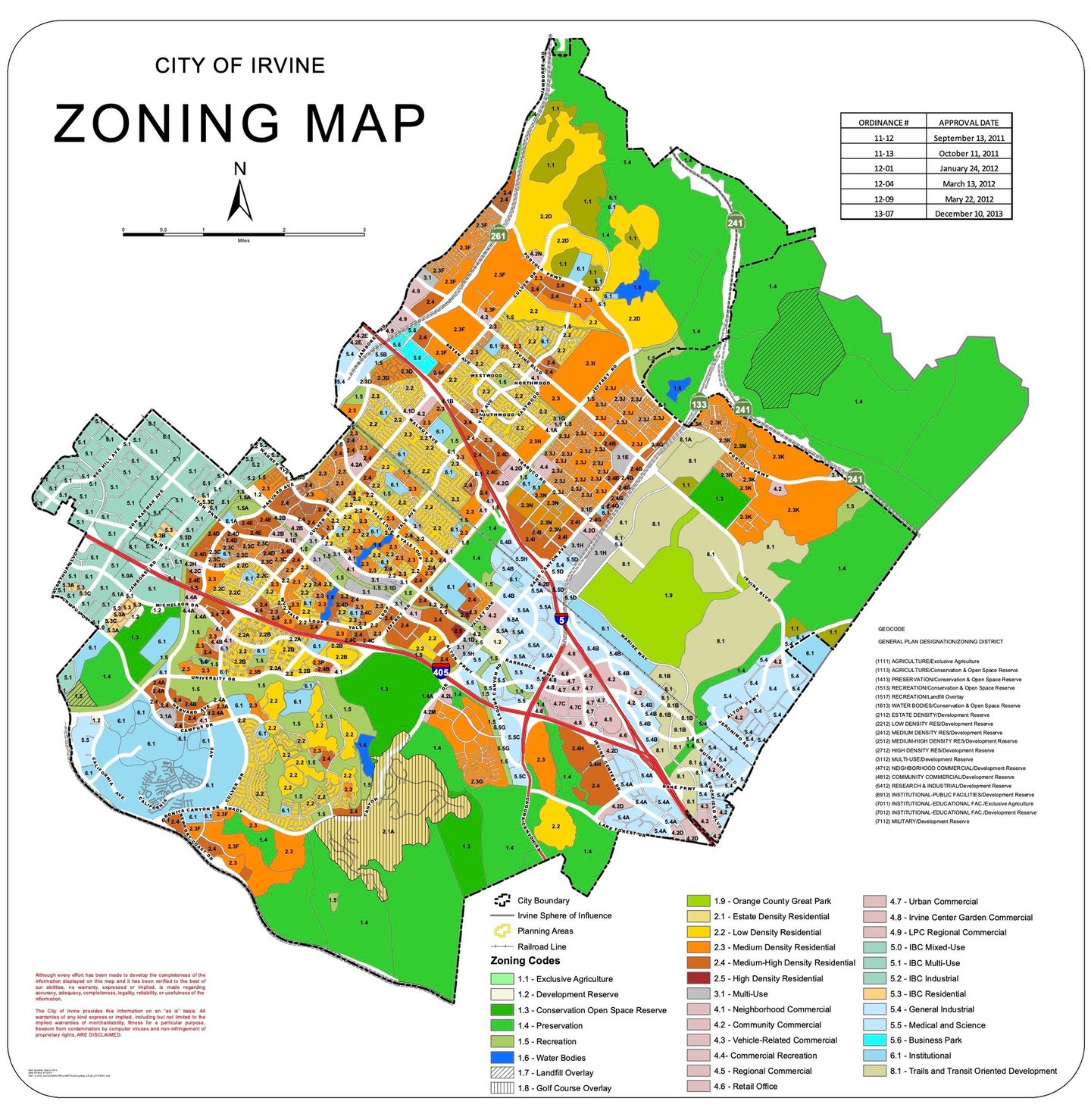 Irvine zoning map