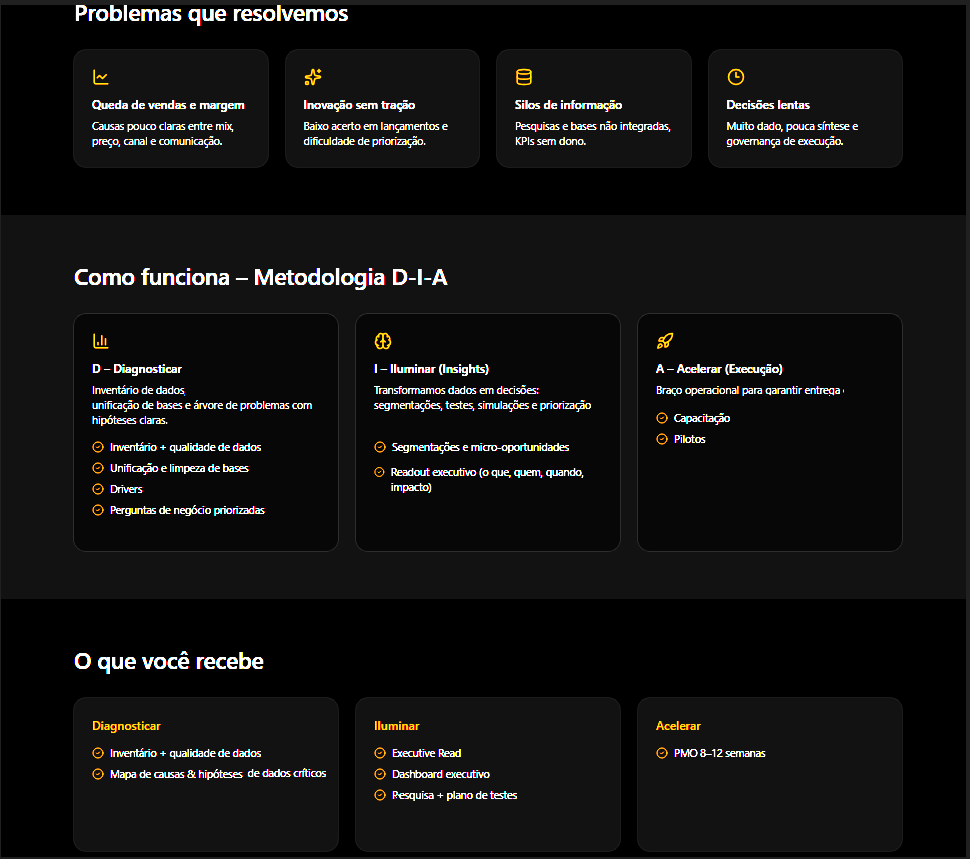 a website page with a black and white theme