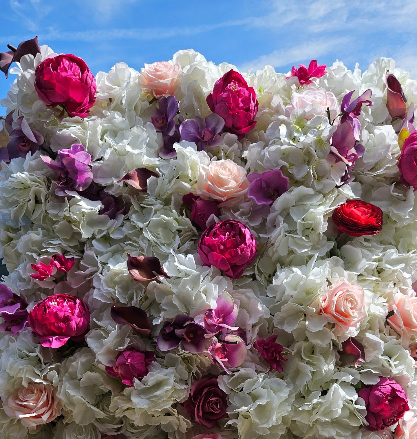 Chicago flower wall rental - artificial flowers for events