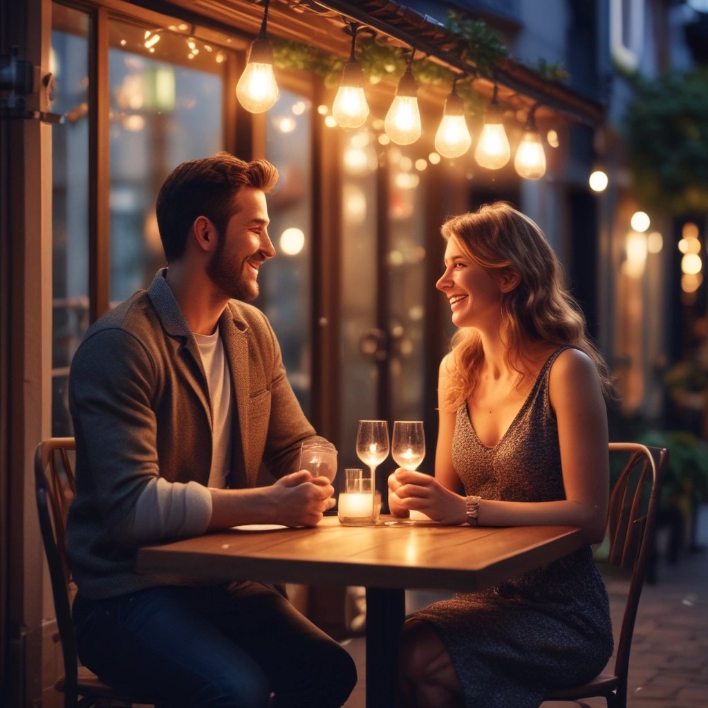 A cozy scene of a couple sharing a quiet moment with digital devices nearby, symbolizing connection.