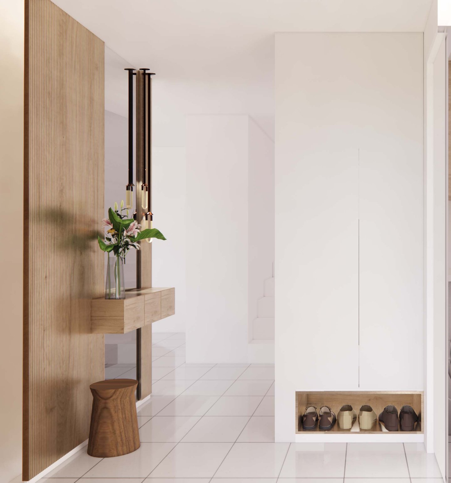 Interior Entrance Wood minimalistic luxury design