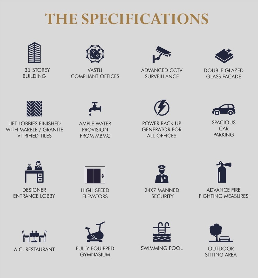 AMENITIES VIHANG VENTURA MIRA ROAD EAST, COMMERCIAL PROJECT IN MIRA ROAD EAST, VIHANG COMMERCIAL, INVESTMENT IN MIRA ROAD EAS