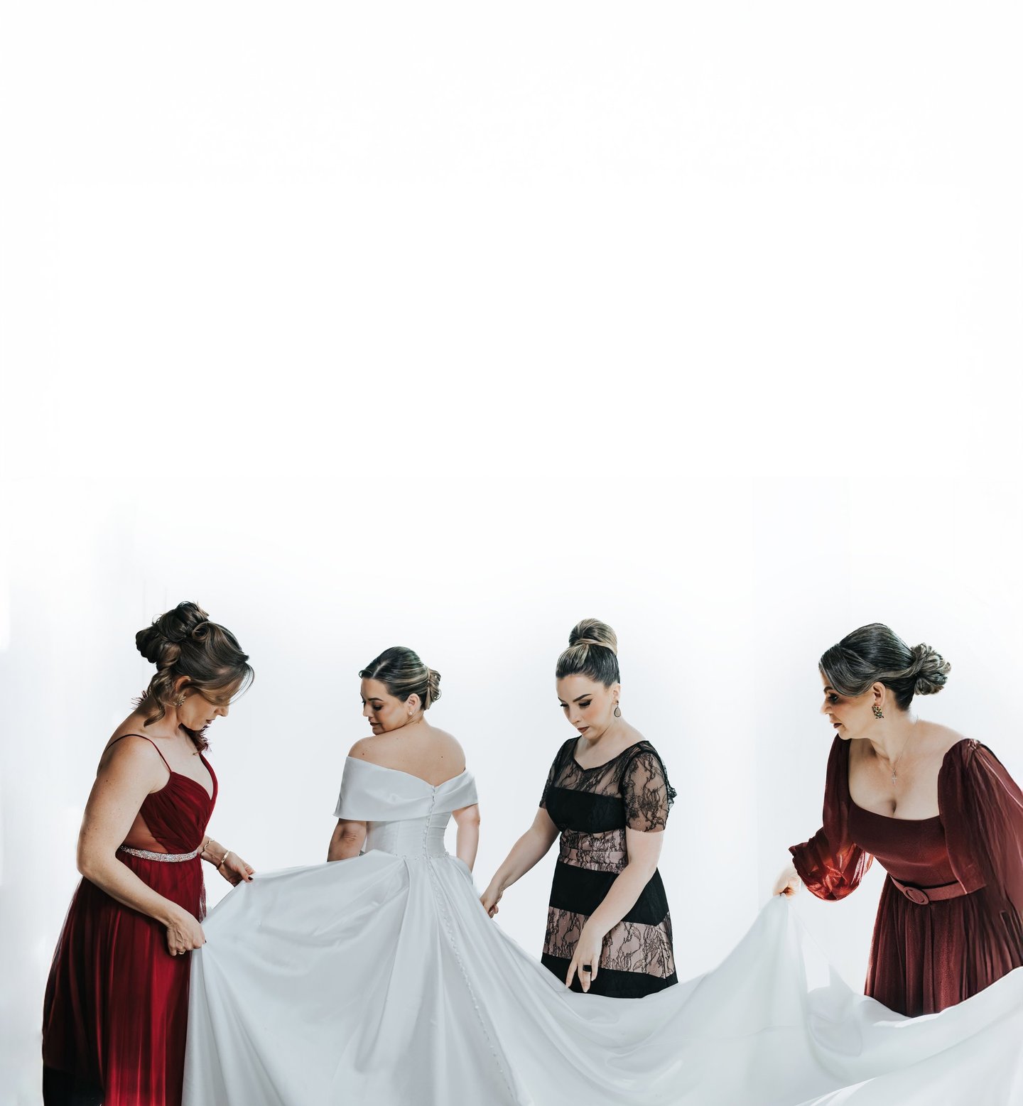 fotografía de novia con sus damas