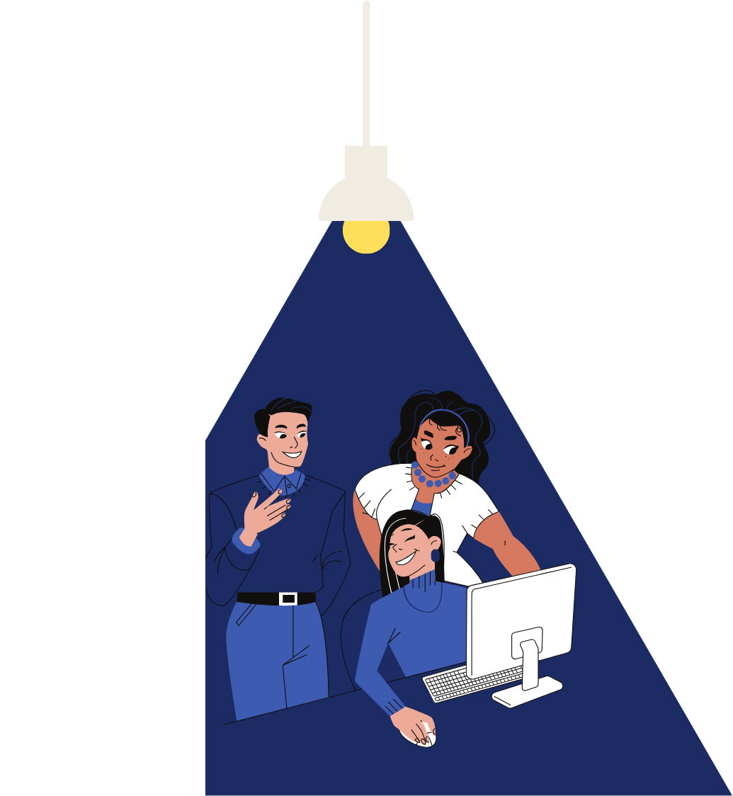 entrepreneurs visiblement heureux,mis en lumière avec internet