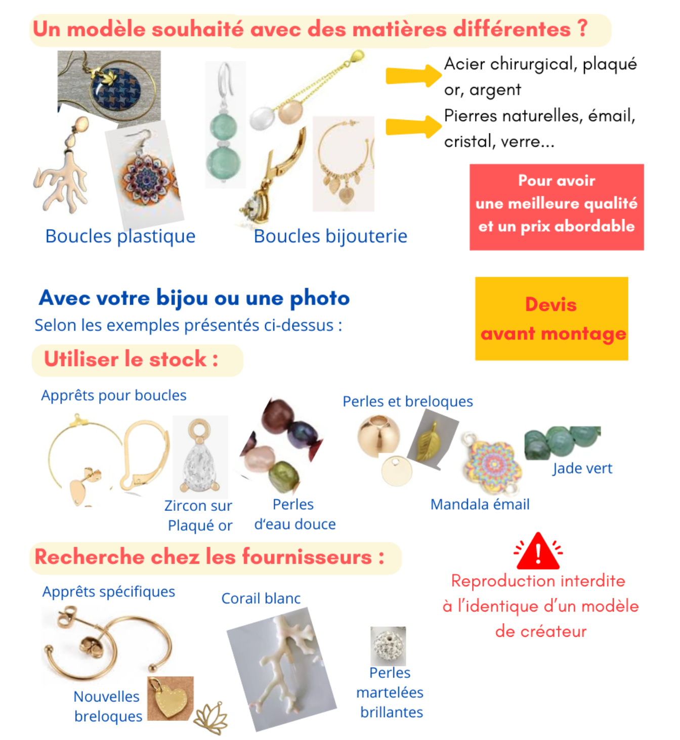 Les bijoux à la demande Les Couleurs de Lo