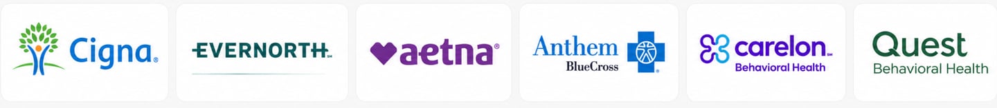 Edimera Health accepts Aetna, Cigna, Anthem  Blue Cross, Carelon and Quest Behavioral Health plans