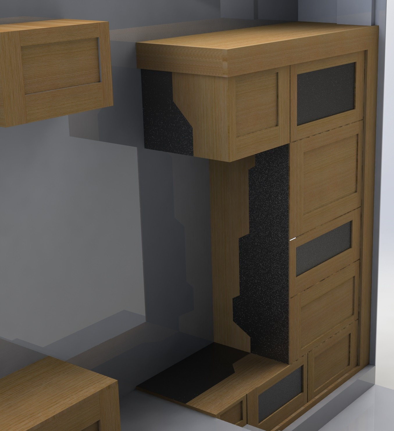 modelisation 3d meuble d'entrée