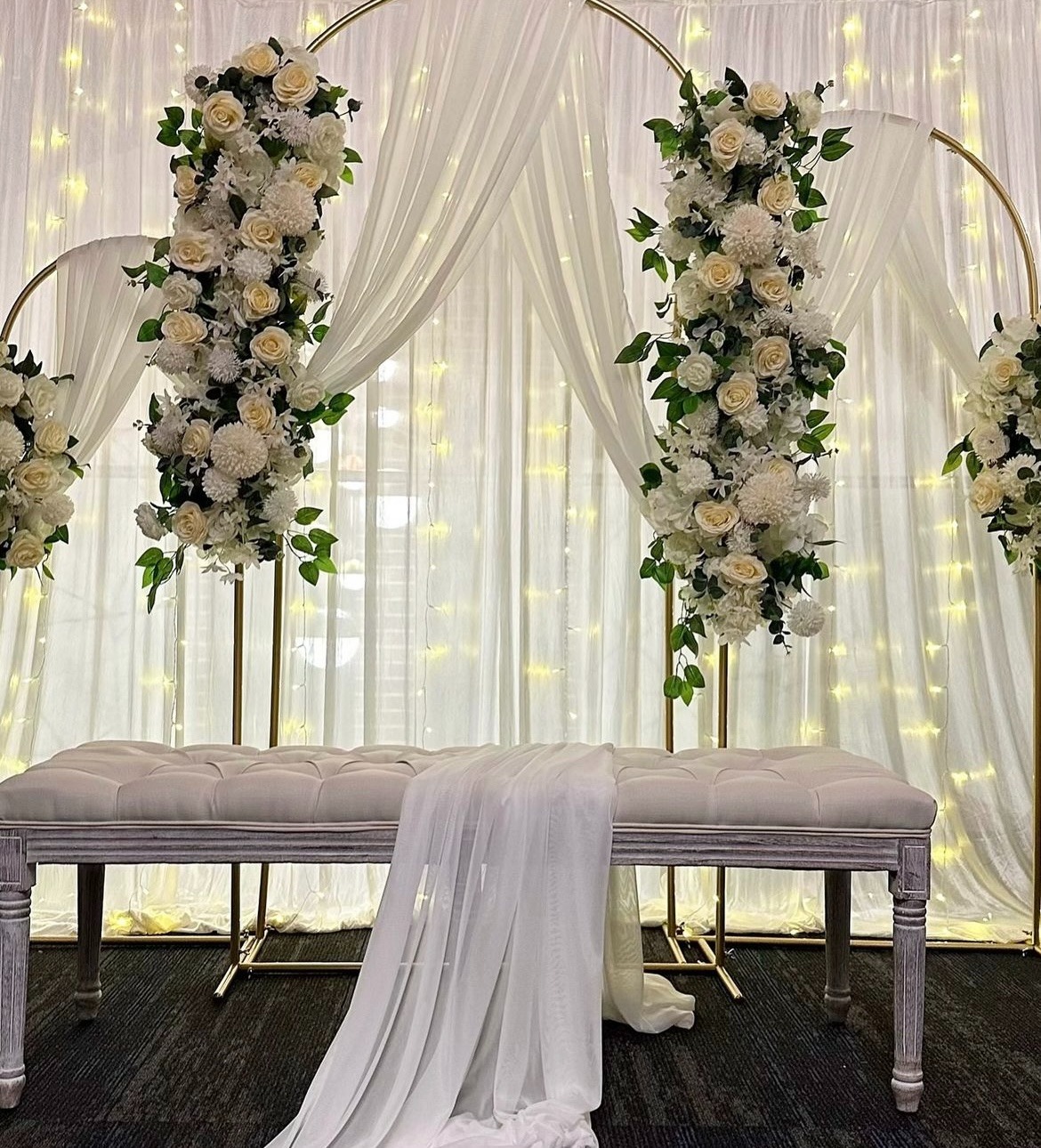 Elegant wedding reception decor by Kashta Events, Vancouver BC