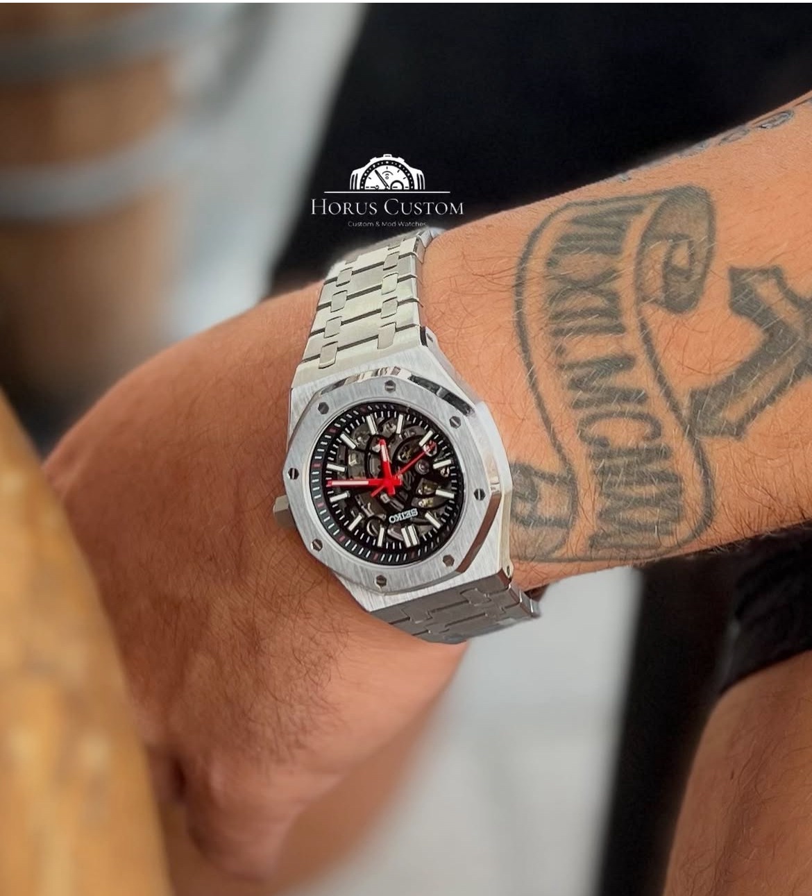 royal oak skeleton seiko mod