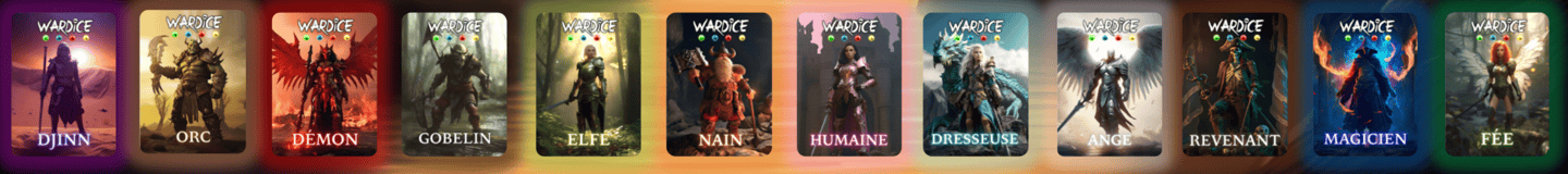 Les personnages du jeu wardice