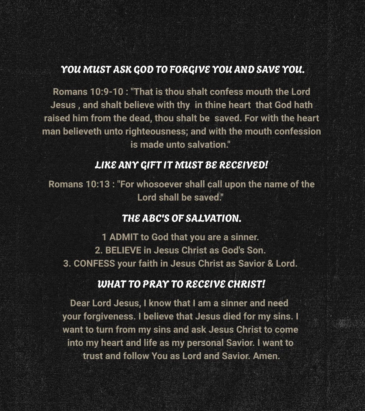 Romans Road to Salvation