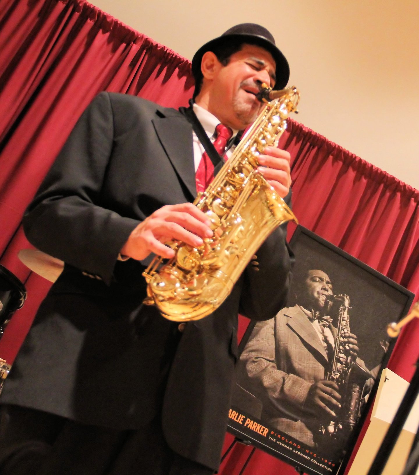 Bobby Ramirez playing alto saxophone 