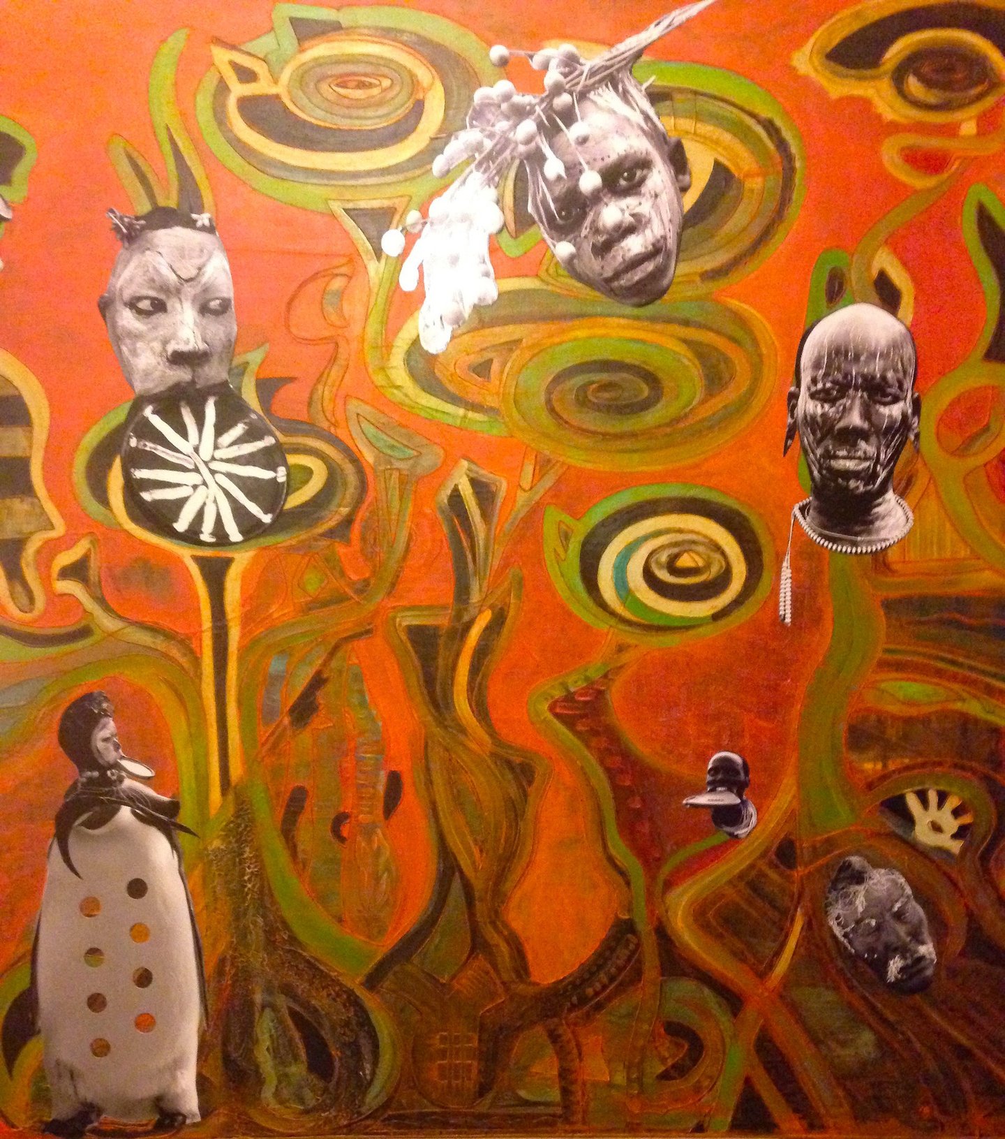 Colour of the Continent uses acrylic paint and photo media to express the warmness of the  Continent