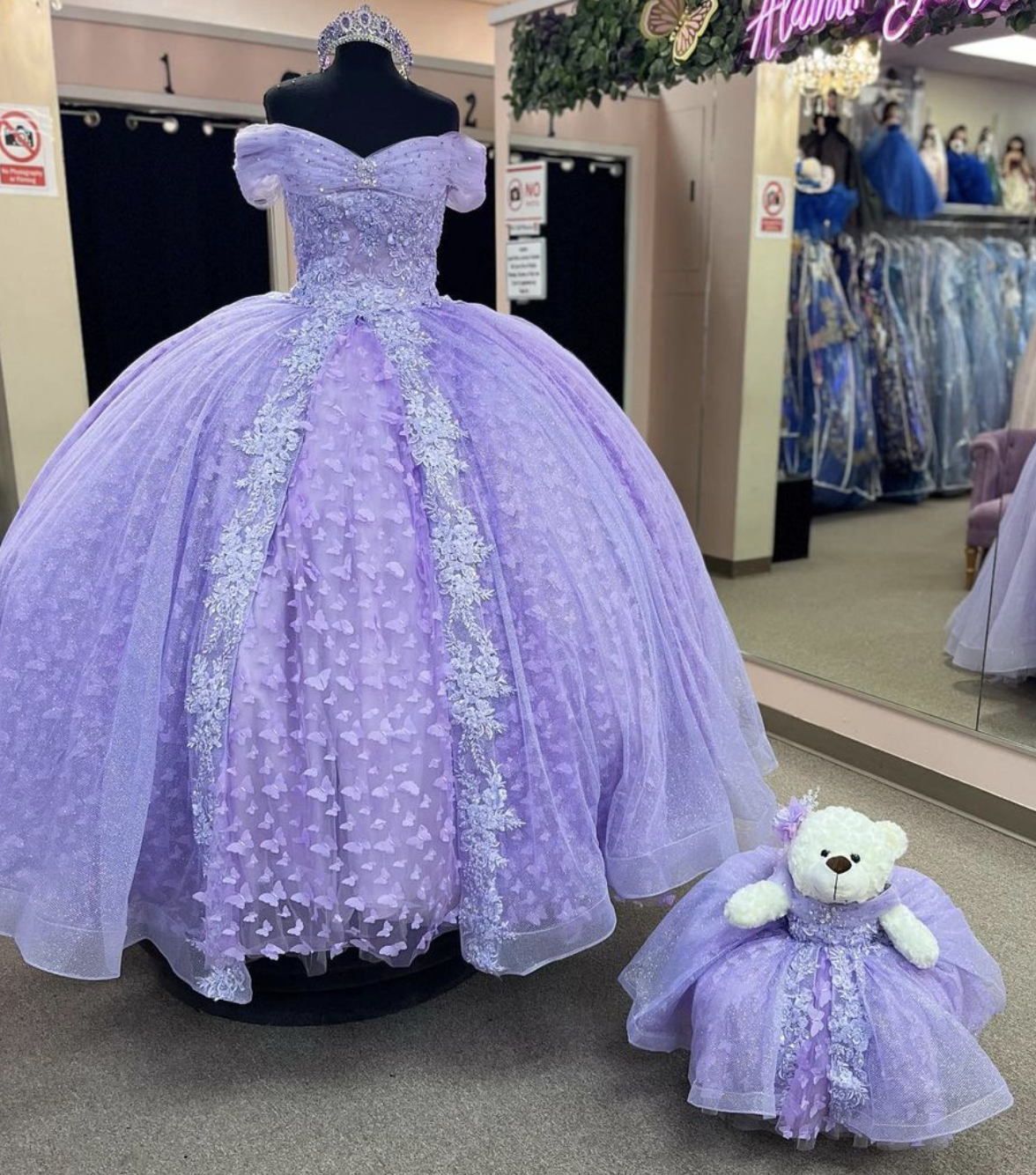 Purple Quinceanera Dress from Alamo Bridal with Bear