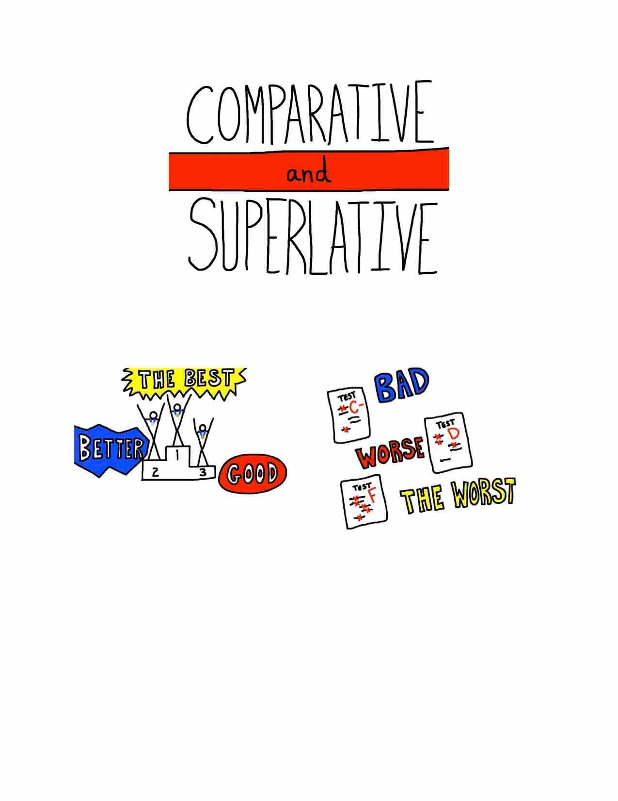 comparative superlative english lesson esl efl lessons online english lessons free