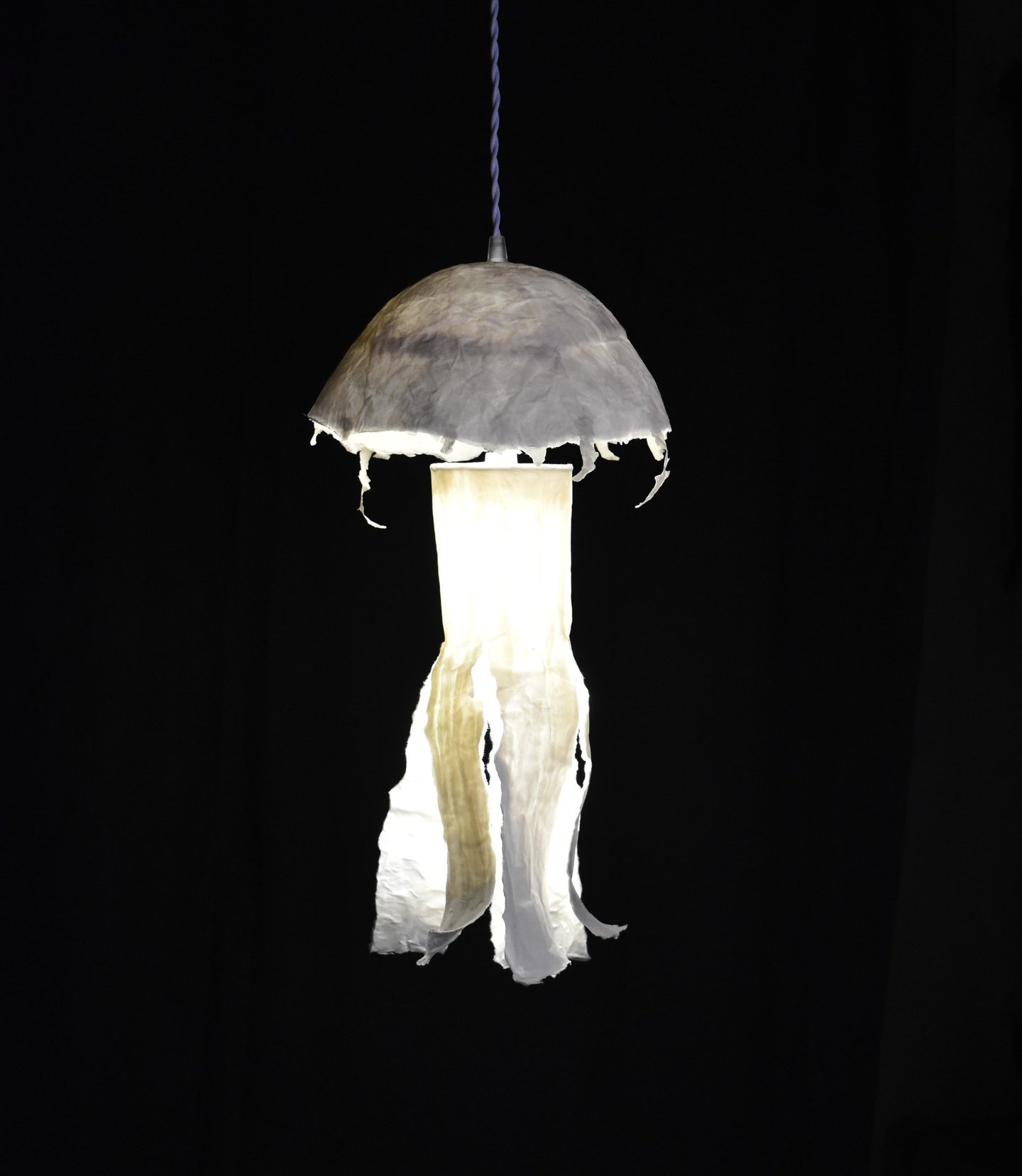 méduse suspension lumineuse papier sète