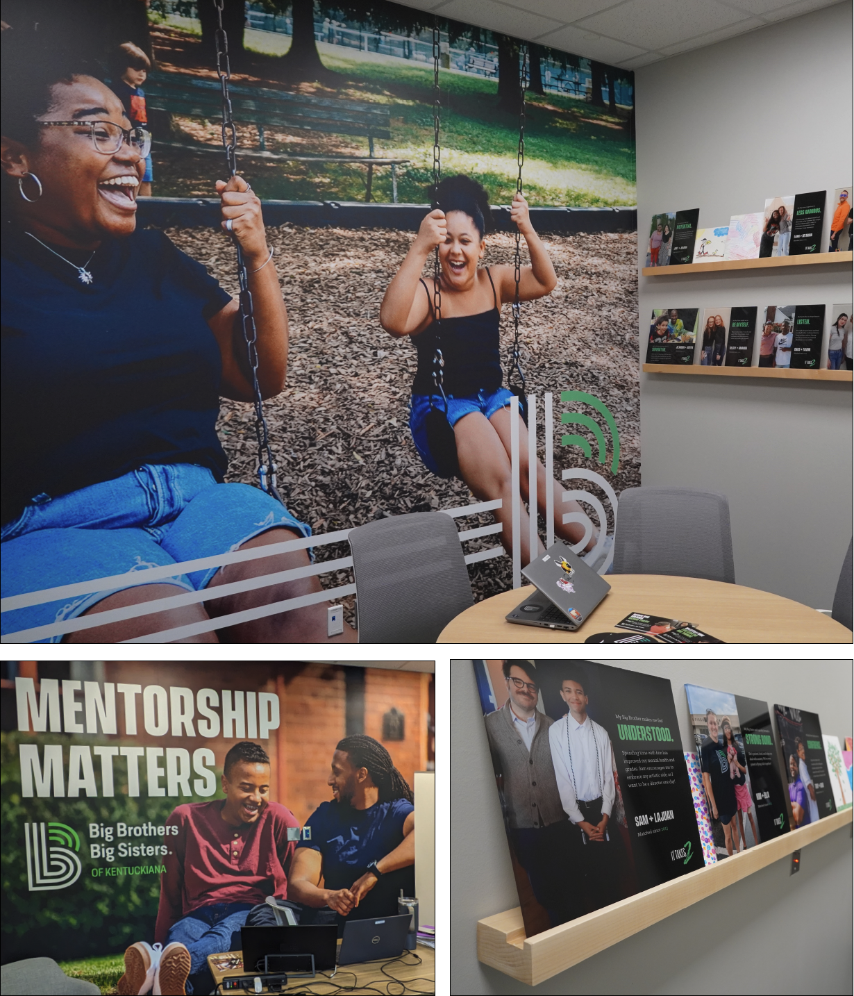 Big Brothers Big Sisters Environmental Graphic Wall and modular photography