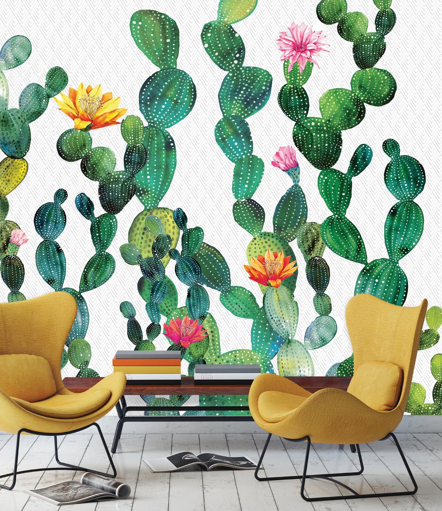 Cactus wall design on Dimense Media Matt