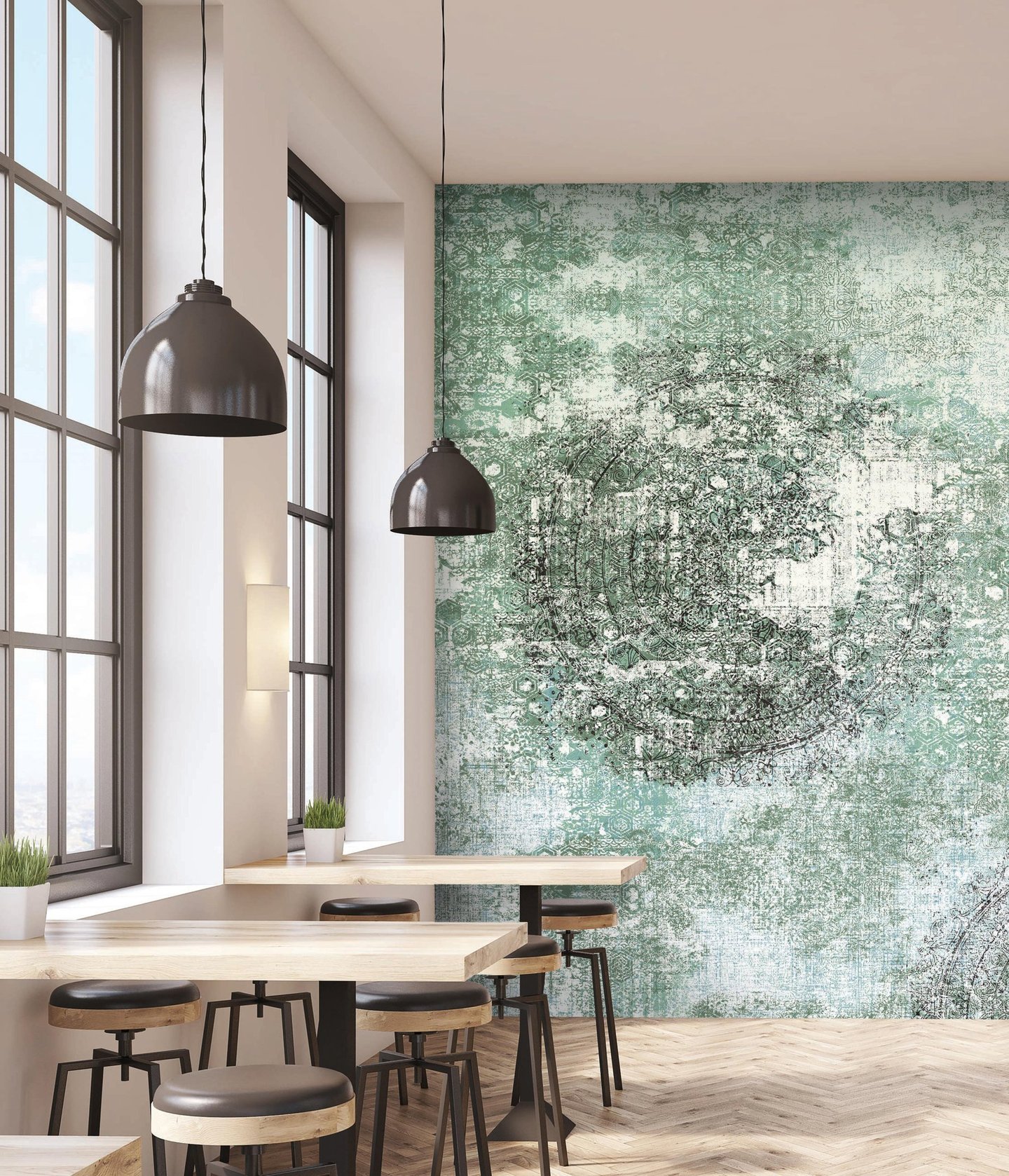 Spring Water wall design on Dimense Media Matt