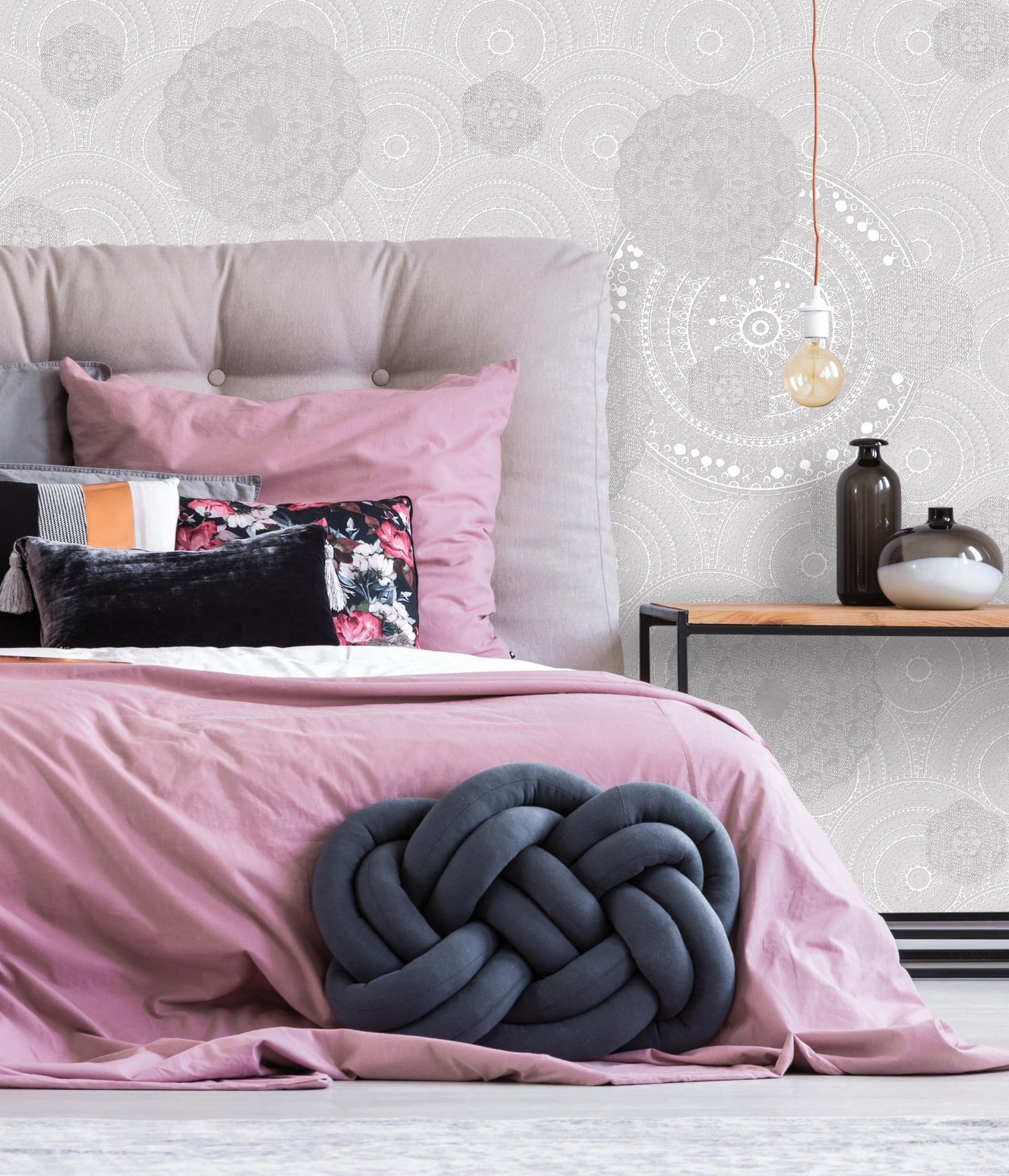 Crochet wall design on Dimense Media Matt