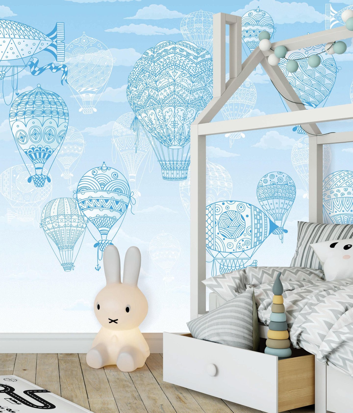 Air Baloon wall design on Dimense Media Matt