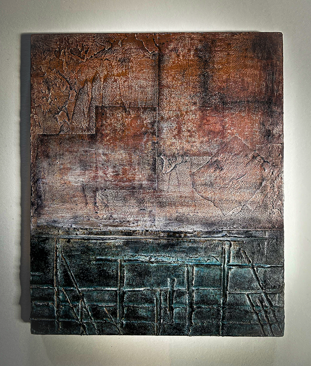 Urban art. Mixed media artwork. Mixed media painting. Laurence Moracchini collage Ditchling