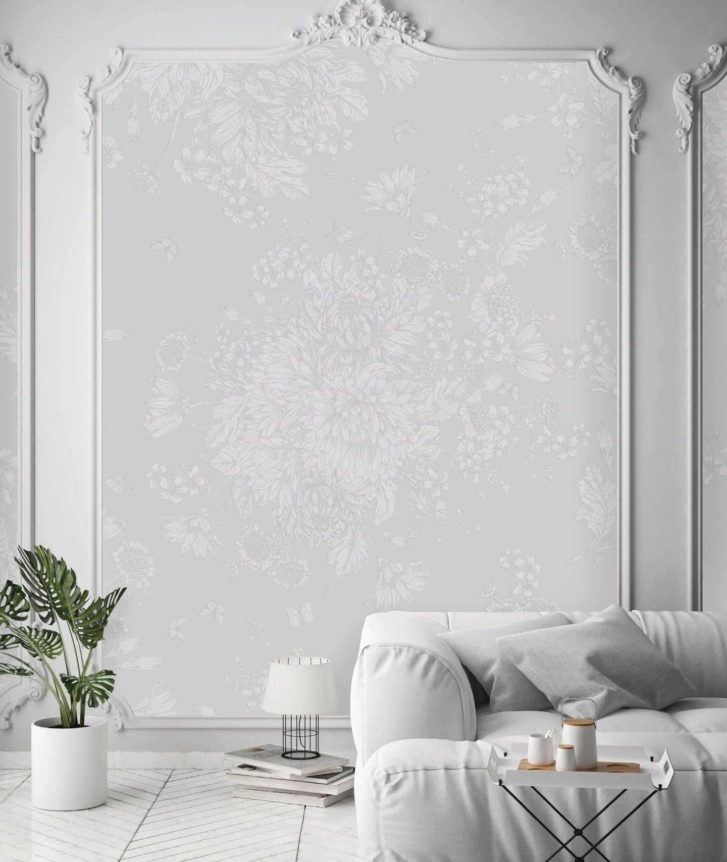 Flowers & Butterfly canvas design printed on Dimense Media Matt