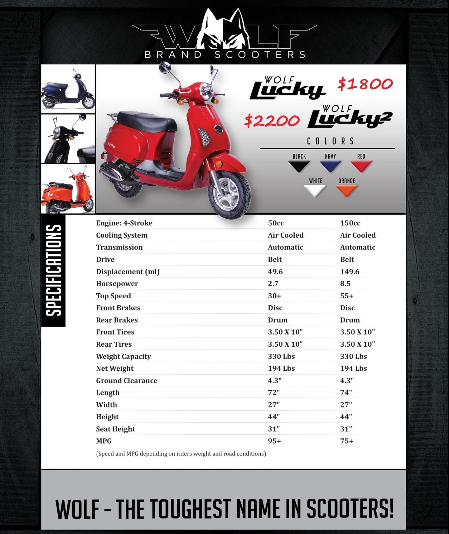 Vespa style scooter