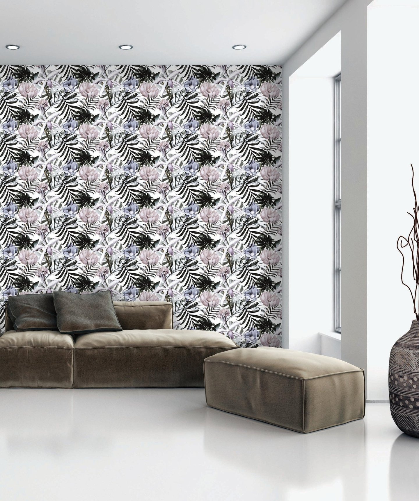 Glamorous Flower wall design on Dimense Media Matt