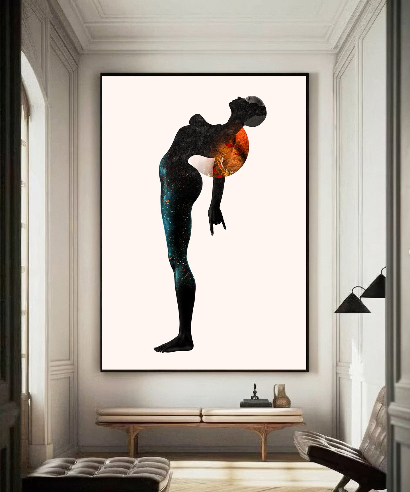 Abstract African woman art