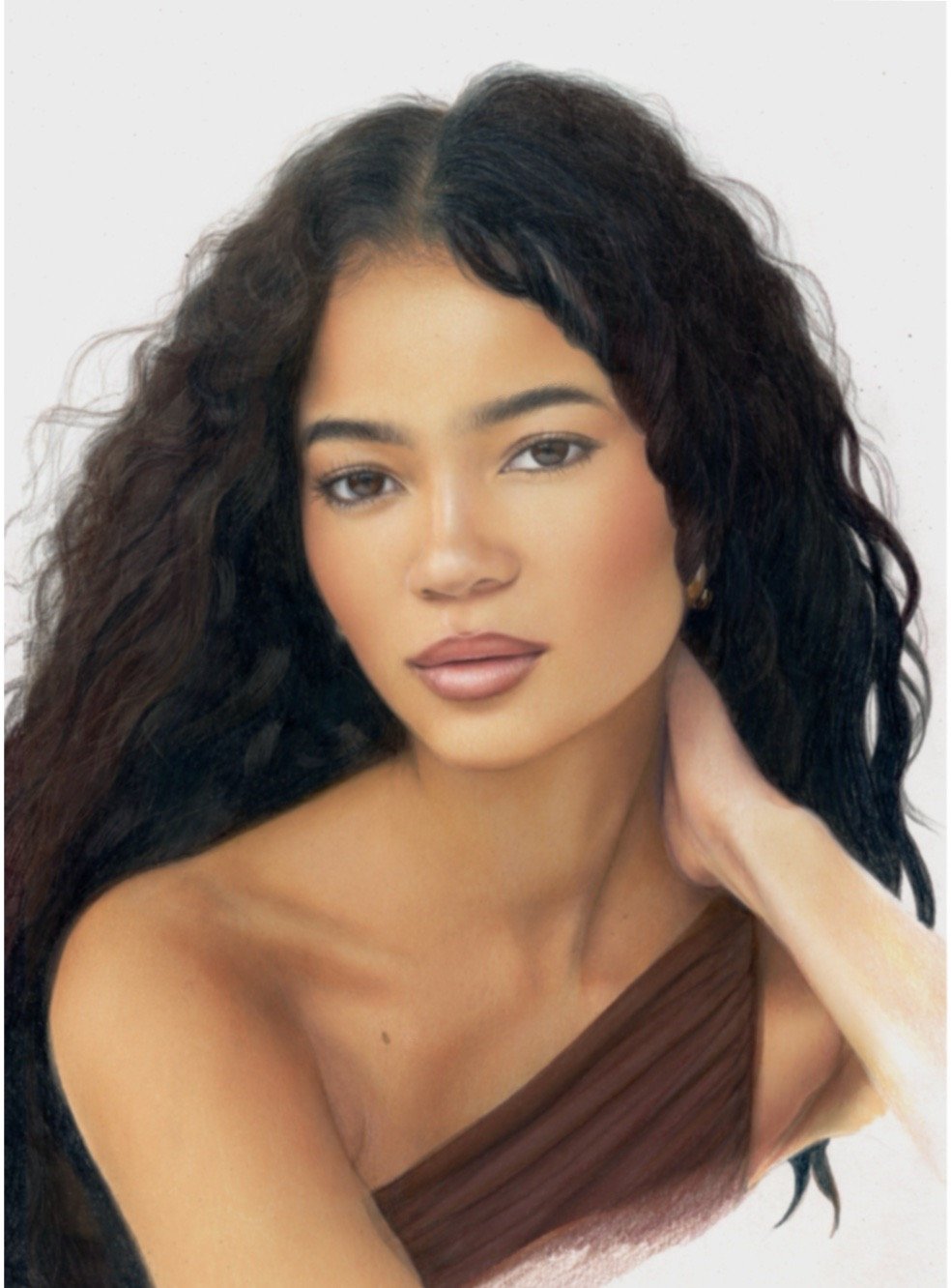 model portrait, beautiful girl, pencil portrait, pencil art, Wallis King