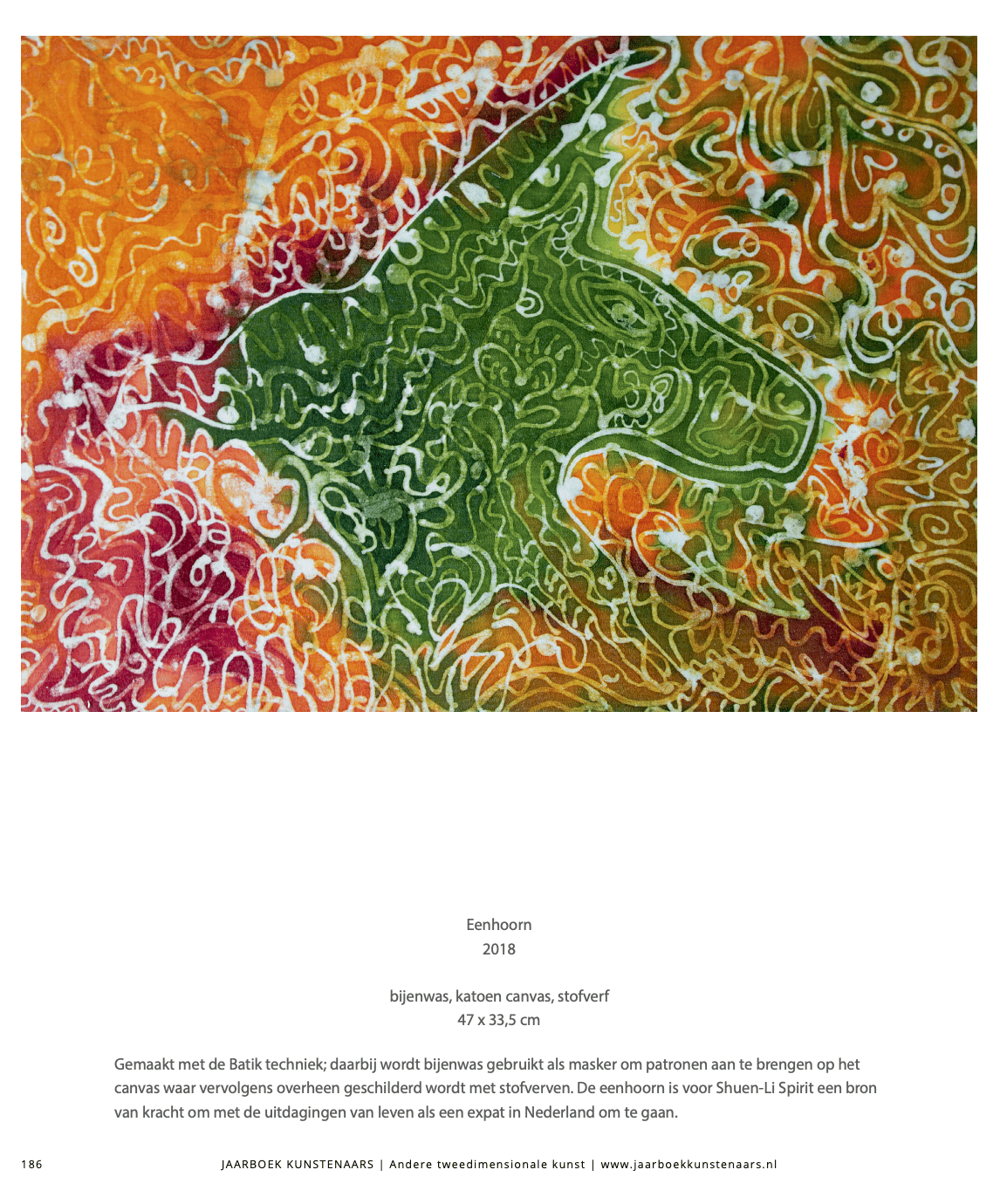 NABK, Jaarboek Kunstenaars, Nederland, Kunstweek. Batik Painting