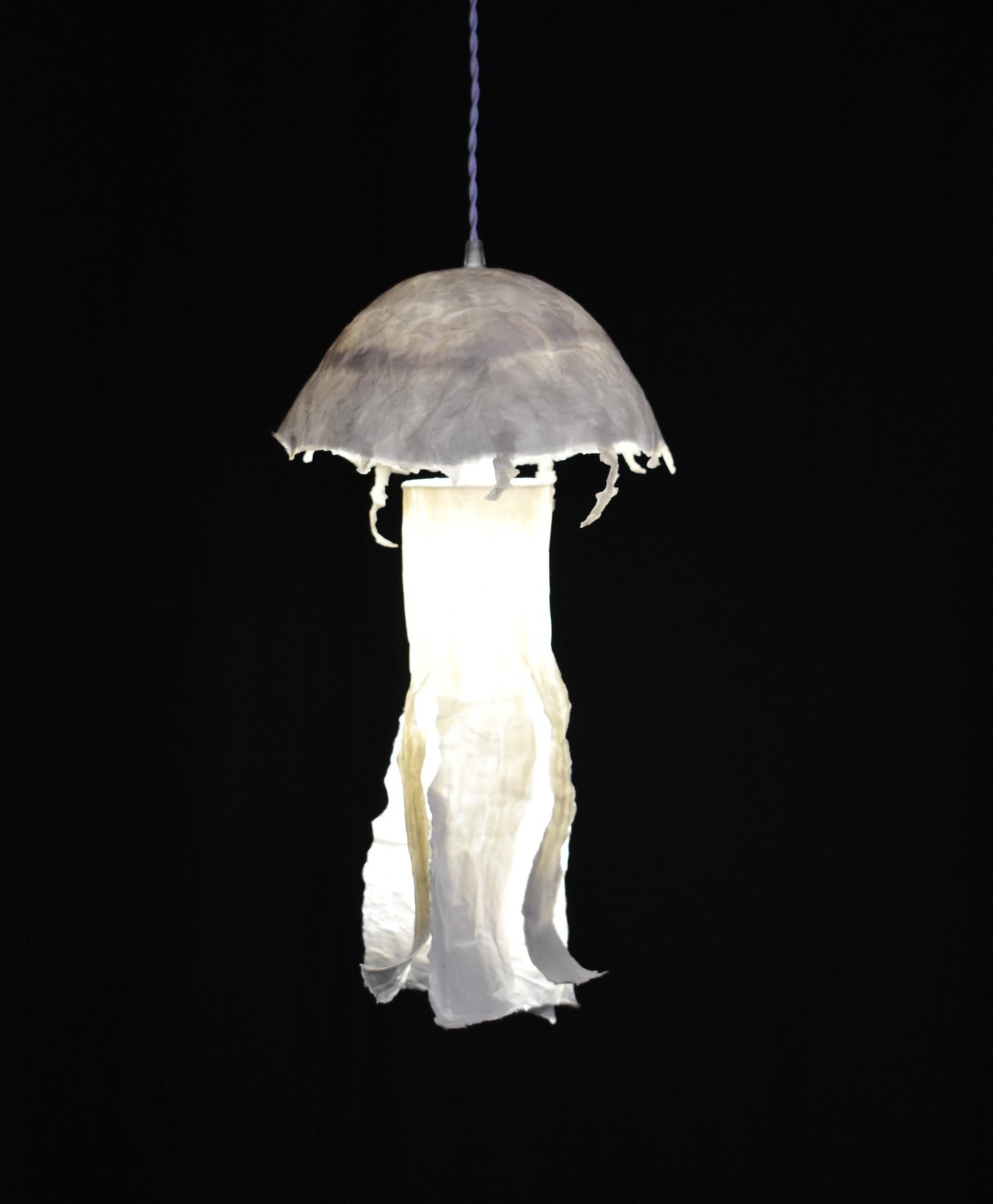 méduse suspension lumineuse papier sète