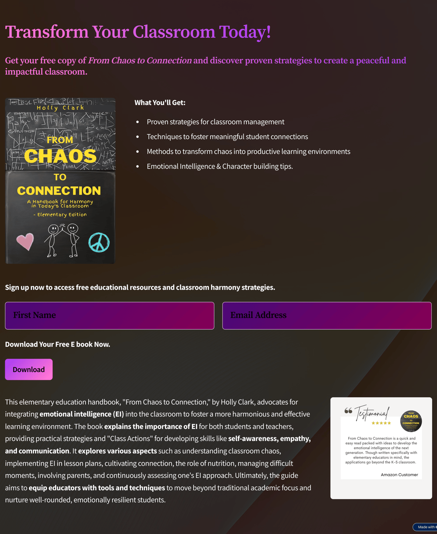 Free Ebook Chaos to Connection