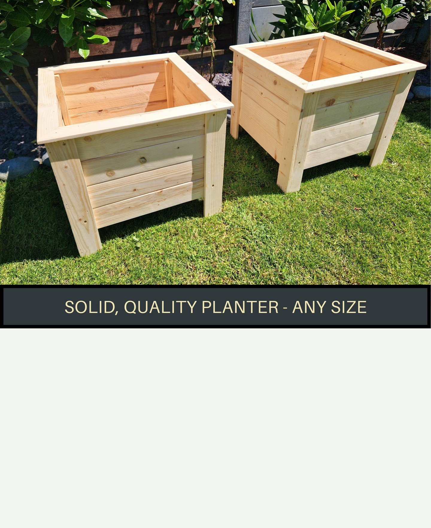quality wooden outdoor planters UK