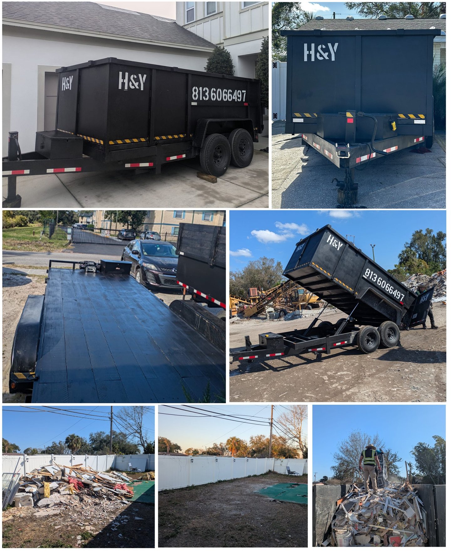 Flatbed Trailer Rental and junk removal