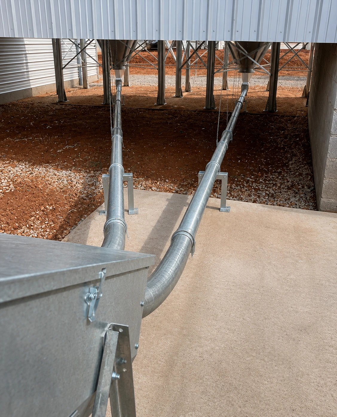 Installation and maintenance of commercial poultry feed systems.