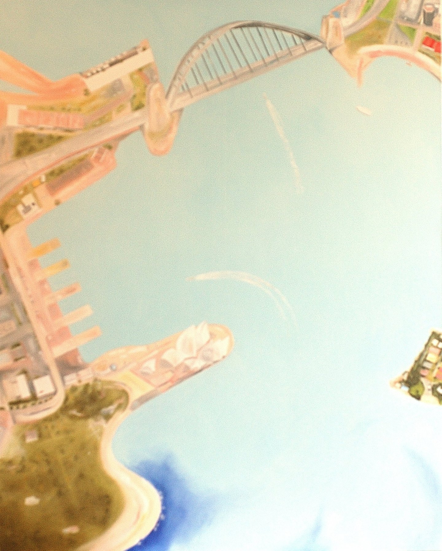 Sydney Harbour. Oil on canvas. 2023. 122 x 153 cms.