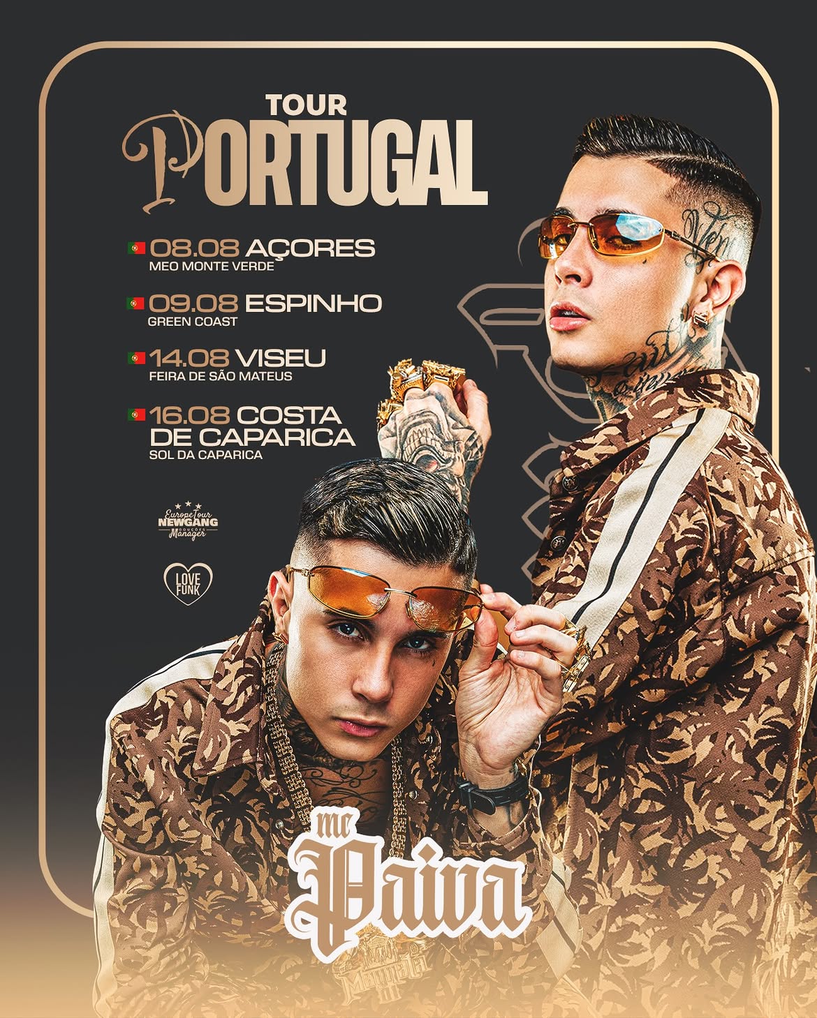 MC Paiva anuncia nova tour por Portugal em agosto de 2026