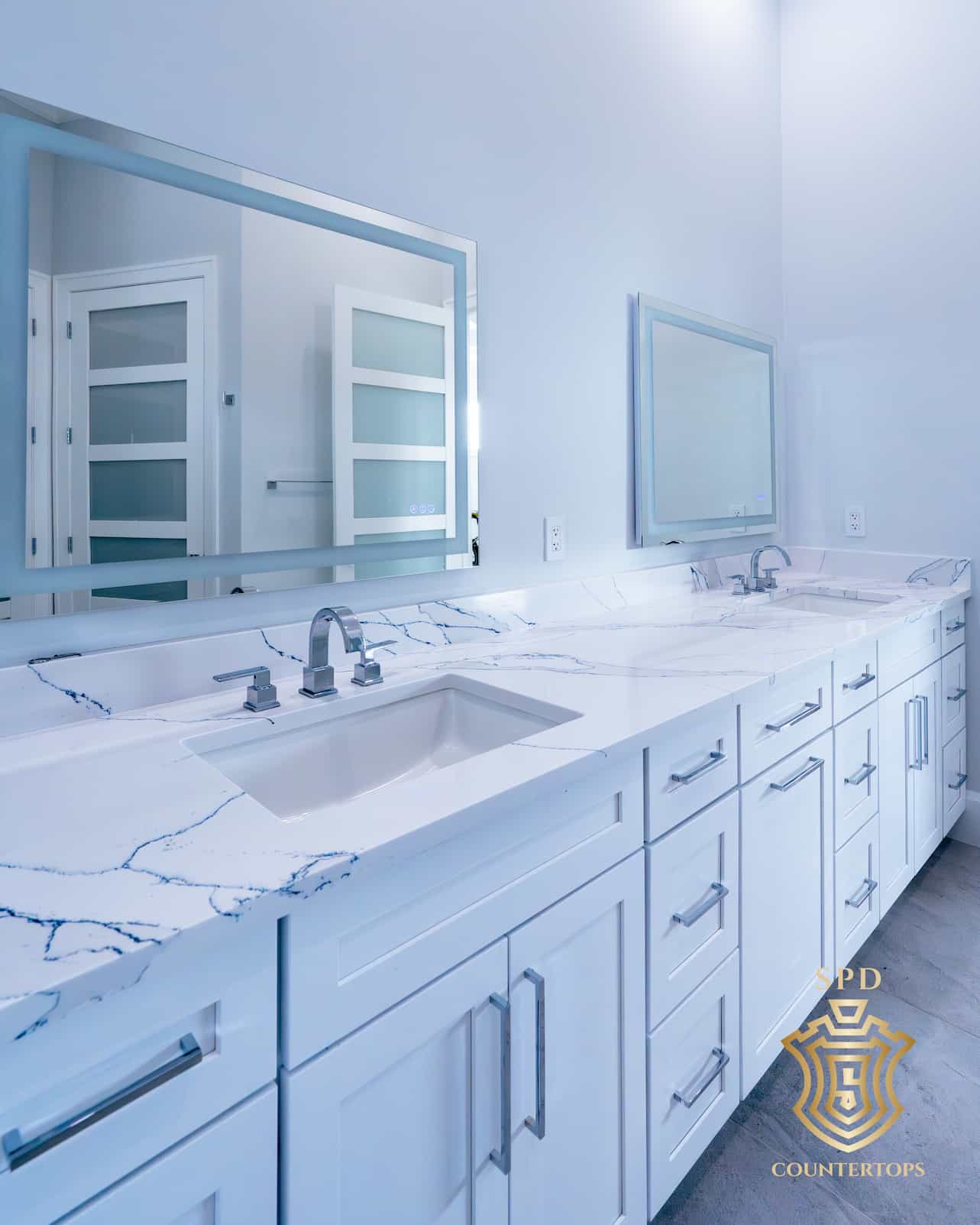 Bathroom Cabinets and Quartz Countertop