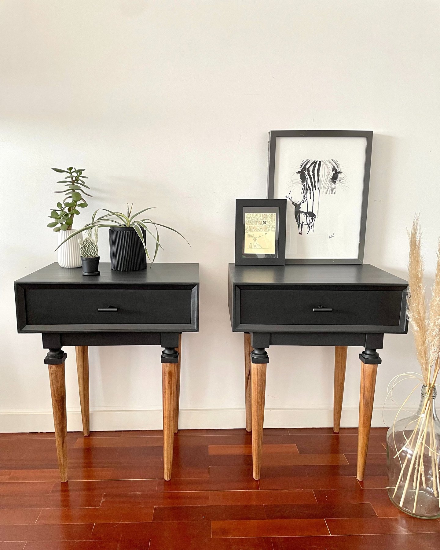 AFTER: Modern Upcycled Retro Bedside Tables