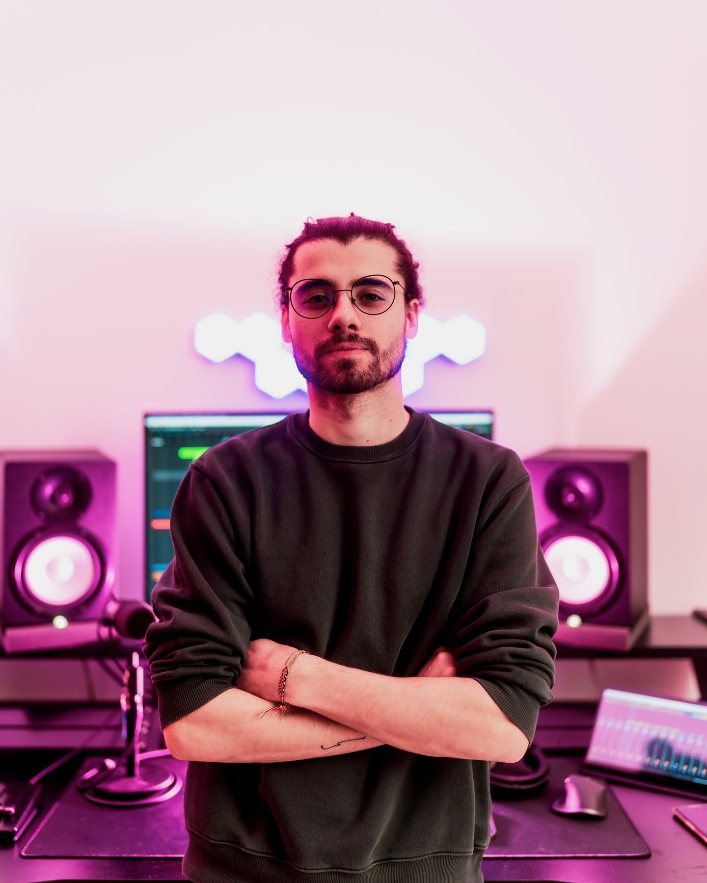 Roger Magrià, Soundtrack Composer for Films and Games, working in his studio on a cinematic score