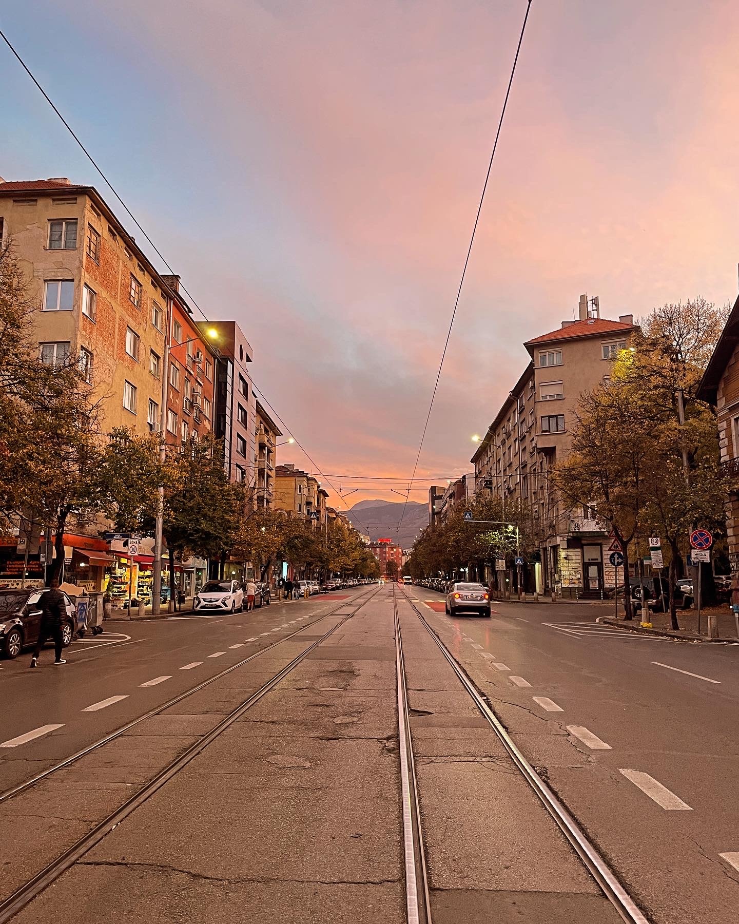 Sunset in City Centre Sofia