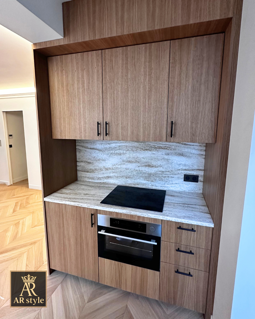 cuisine équipée en bois-ar style